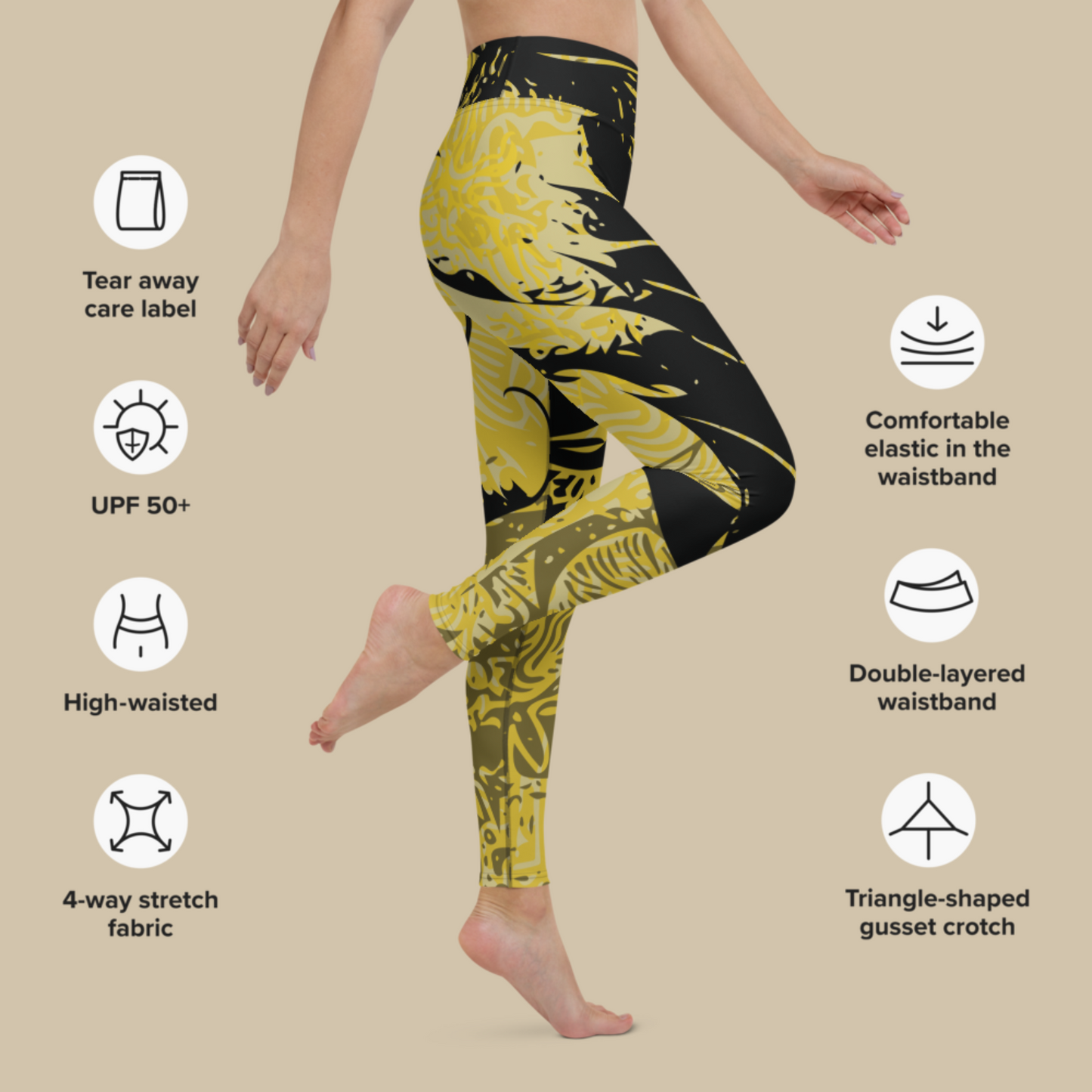 Roskara High Waisted Yoga Leggings
