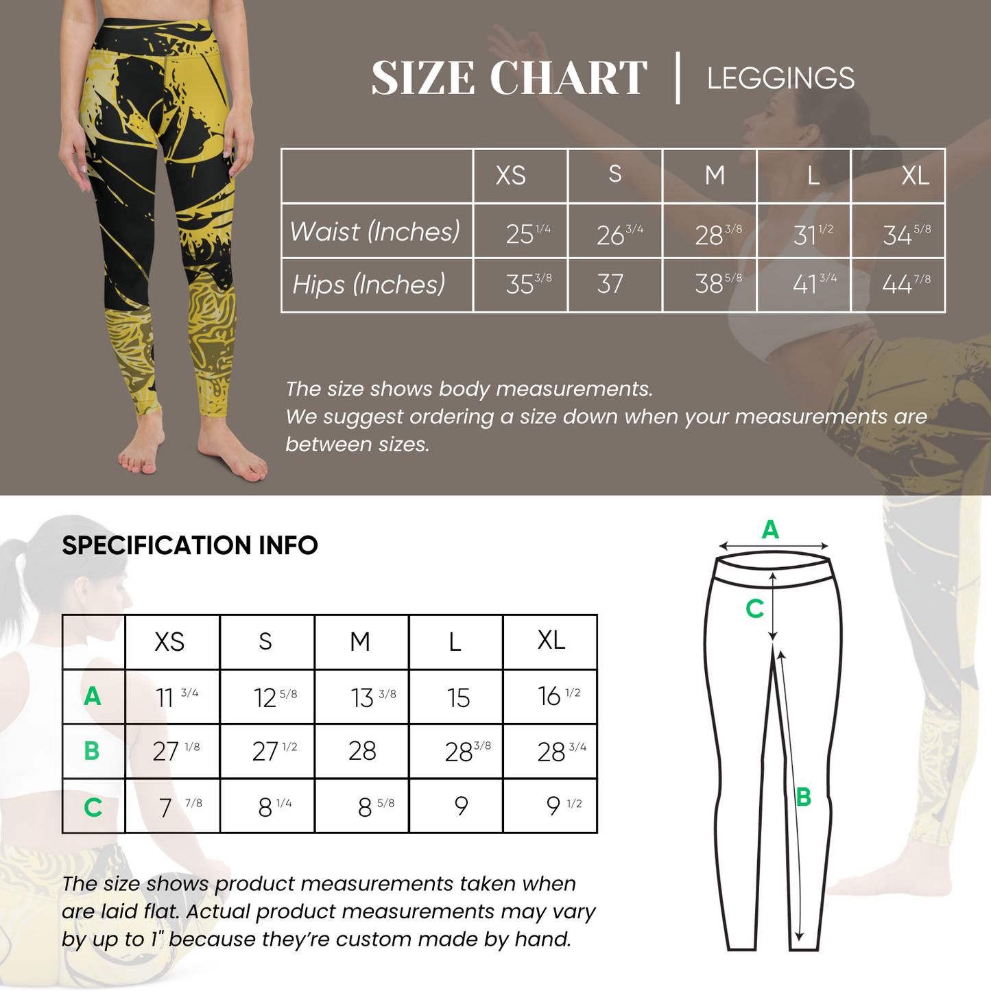 Roskara High Waisted Yoga Leggings