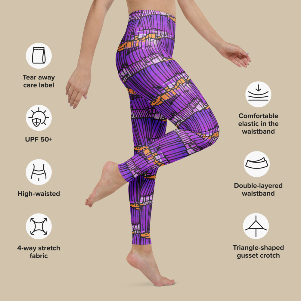 Violet Frequency High Waisted Leggings