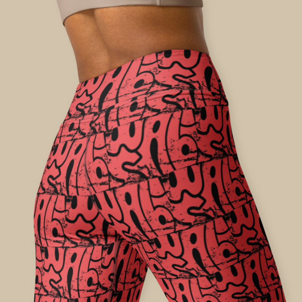 Wabi-Sabi Coral High Waisted Leggings