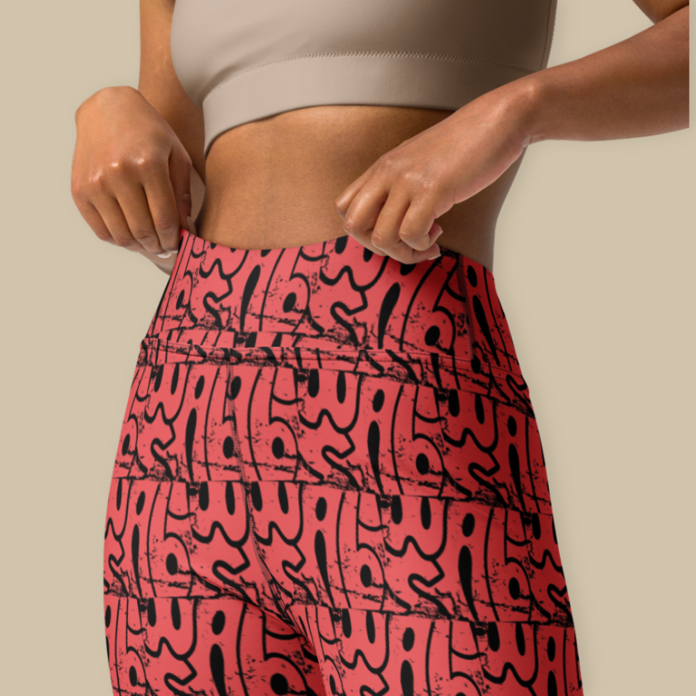 Wabi-Sabi Coral High Waisted Leggings