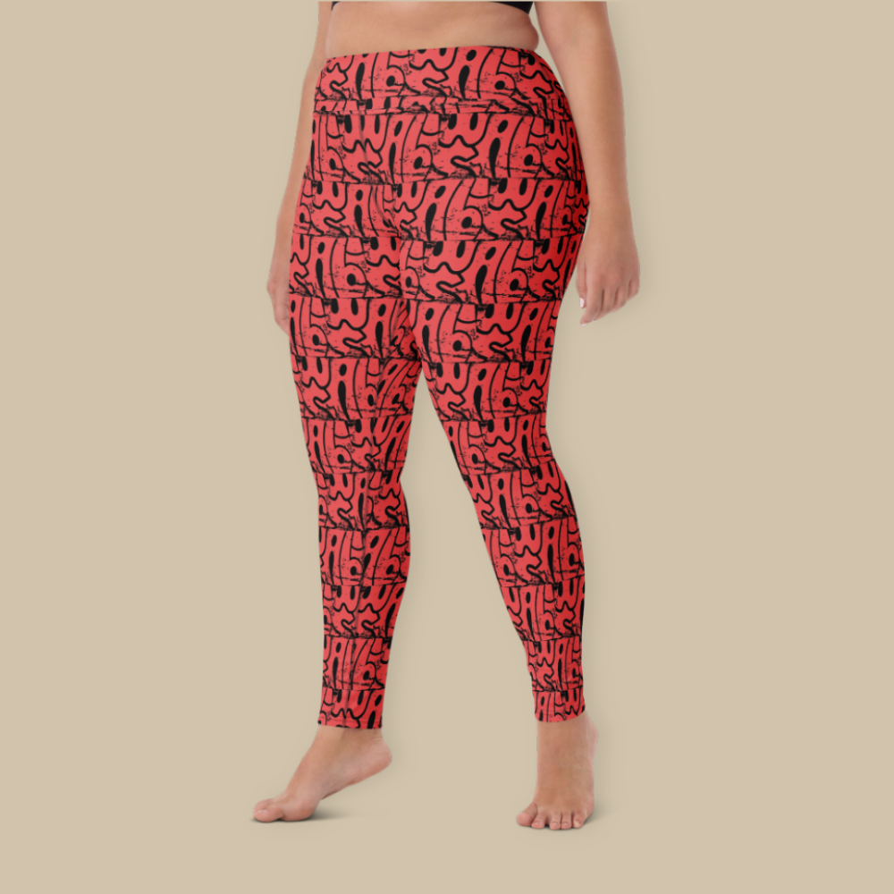 Wabi-Sabi Coral High Waisted Leggings