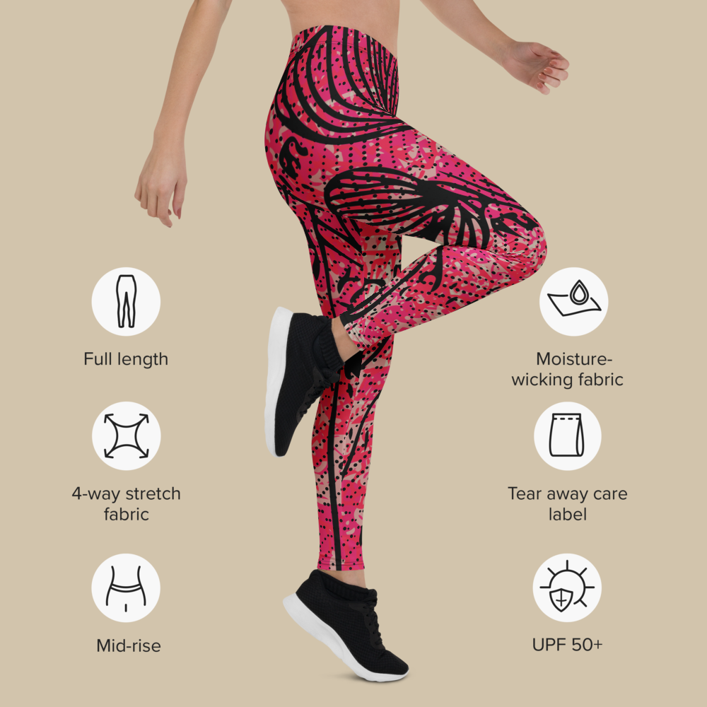 Electric Bloom Elastic Leggings