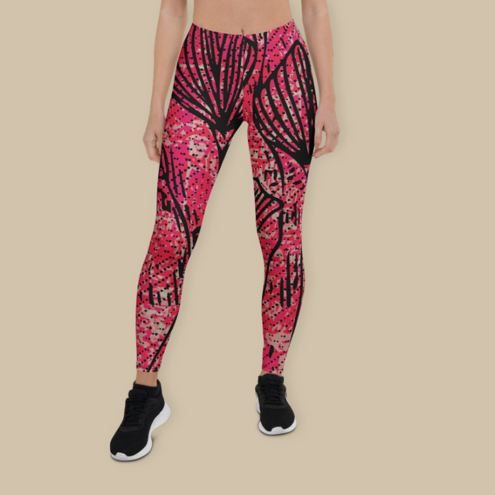 Electric Bloom Elastic Leggings