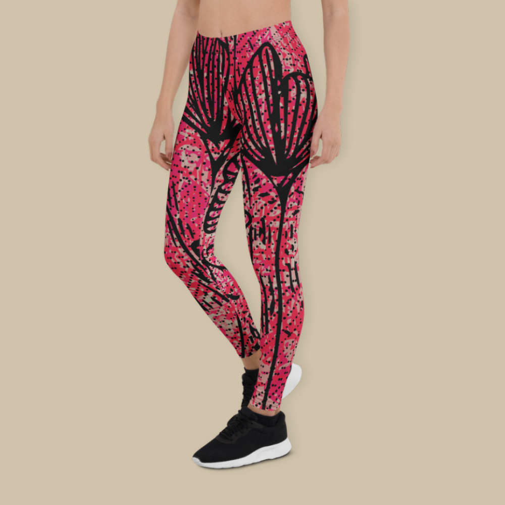 Electric Bloom Elastic Leggings