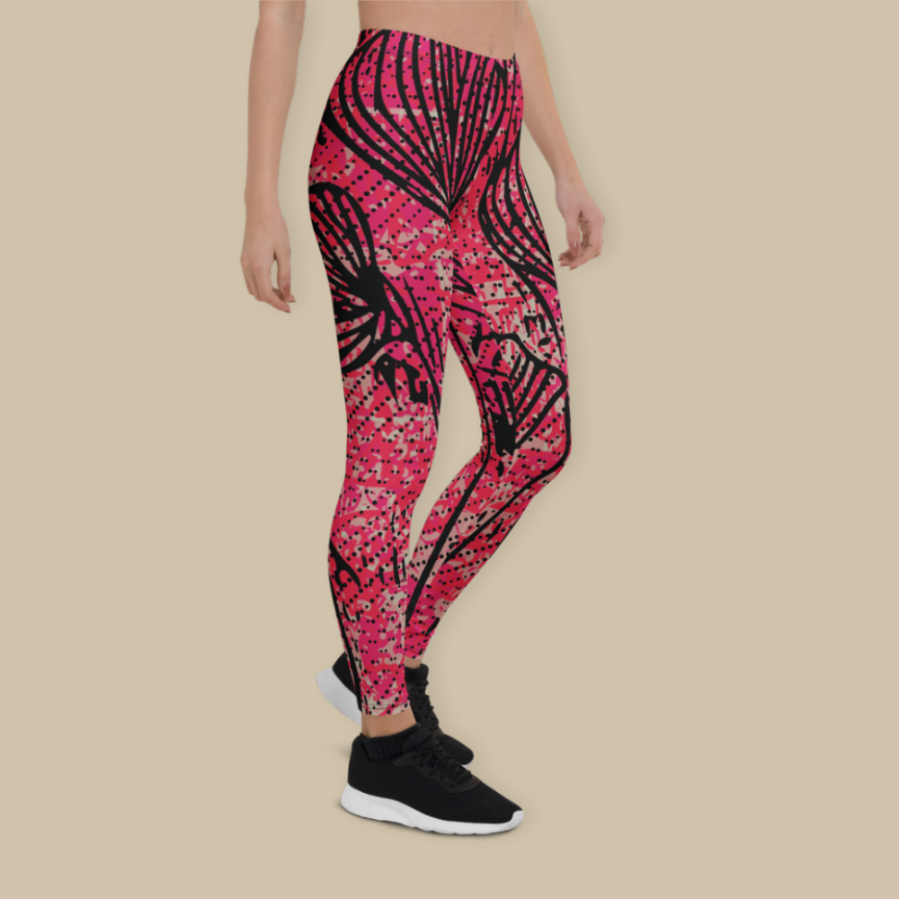 Electric Bloom Elastic Leggings