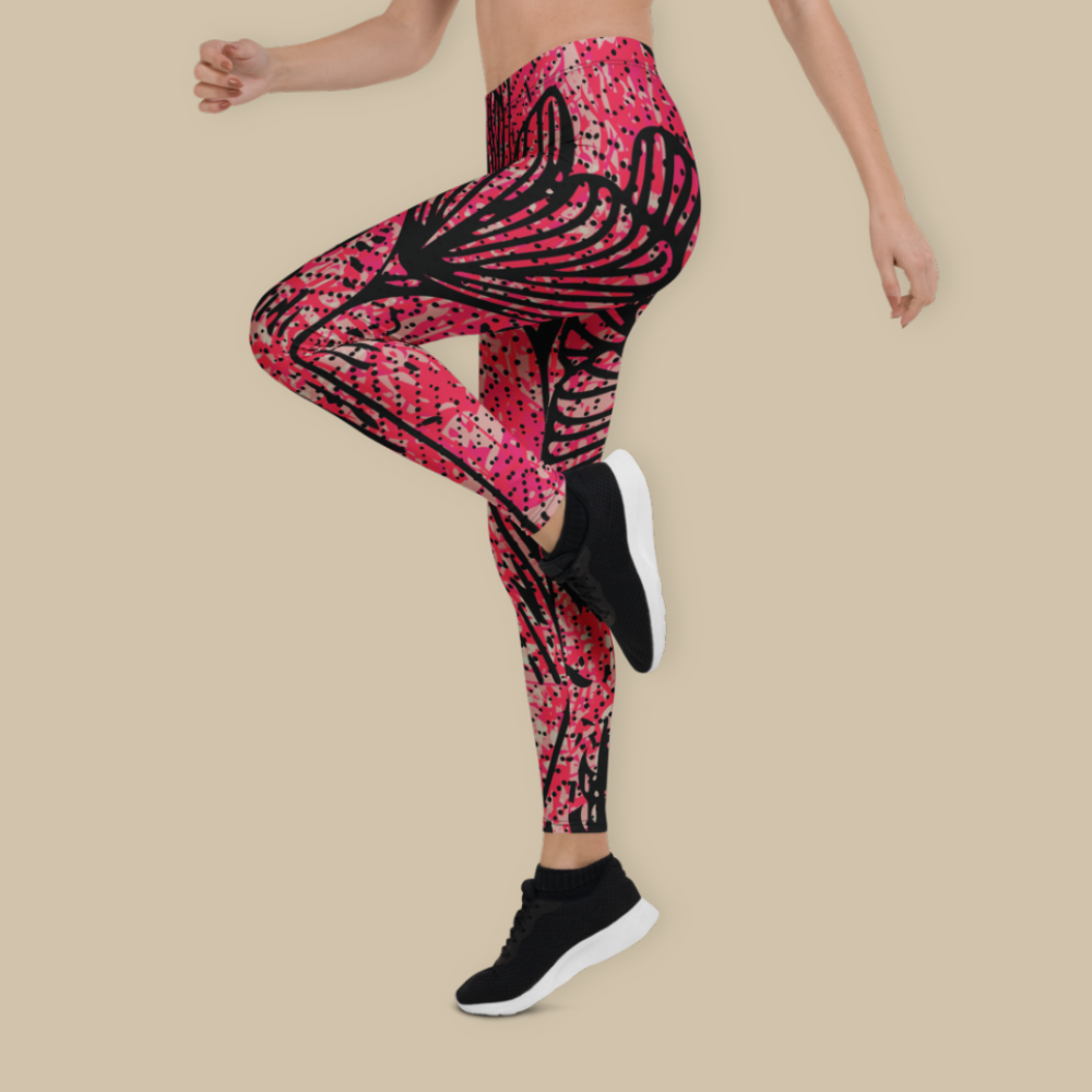 Electric Bloom Elastic Leggings