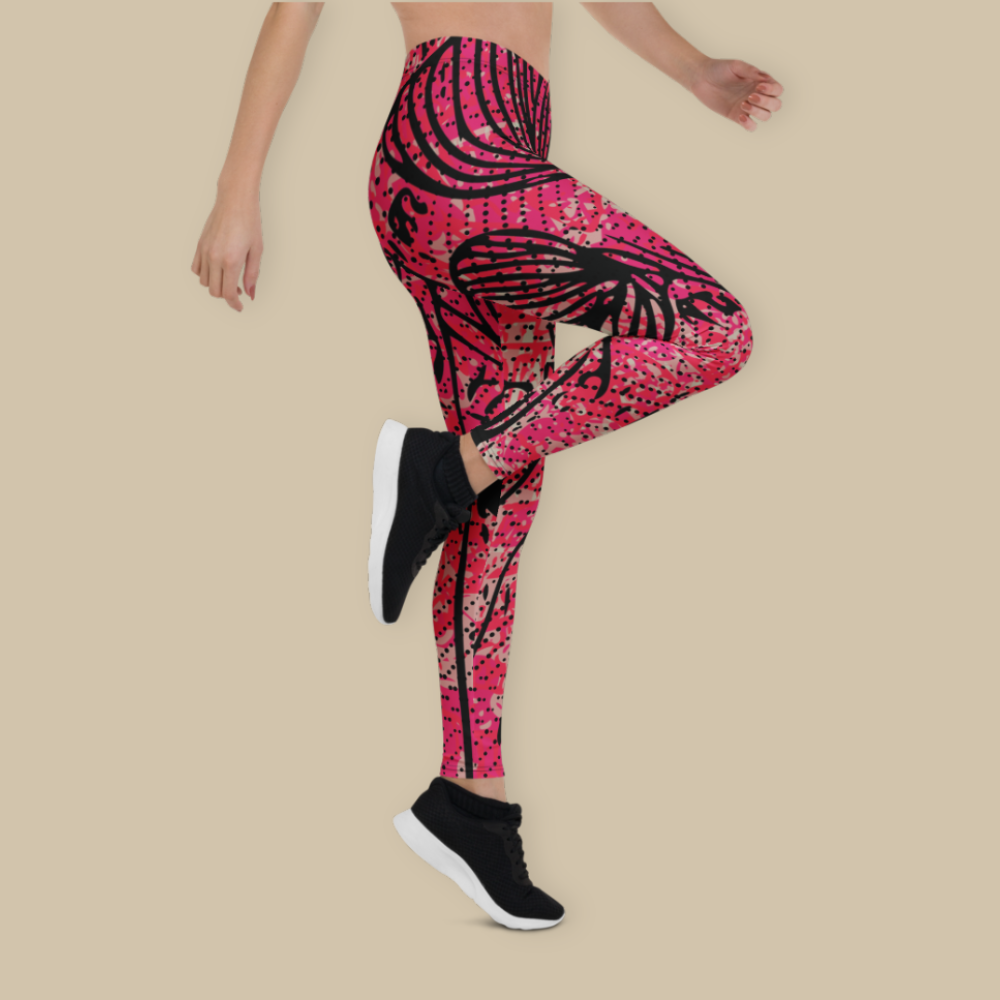 Electric Bloom Elastic Leggings