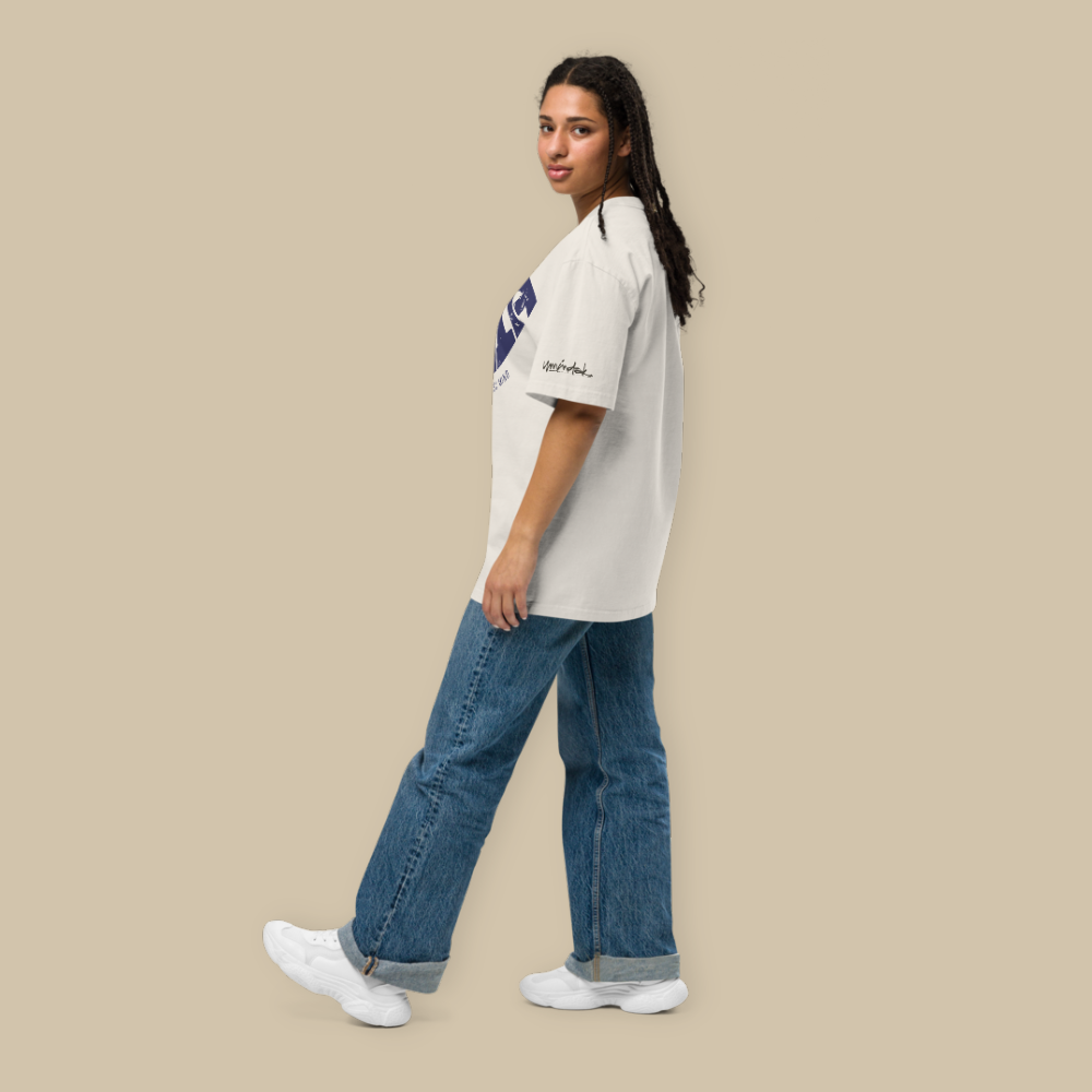 Eunoia Cream Blue Oversized T-shirt