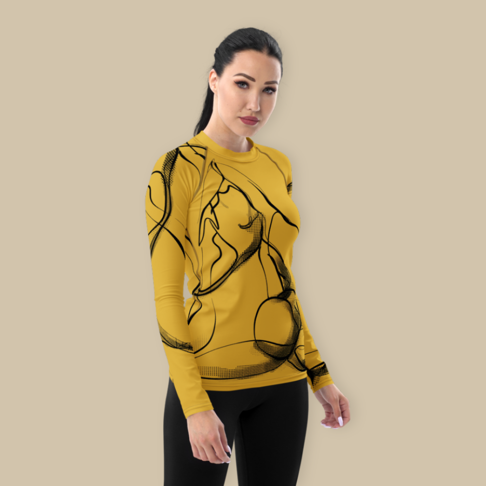 King Pigeon Yellow Rash Guard