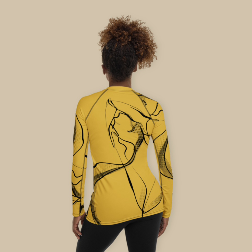 King Pigeon Yellow Rash Guard