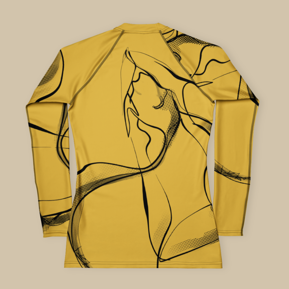 King Pigeon Yellow Rash Guard