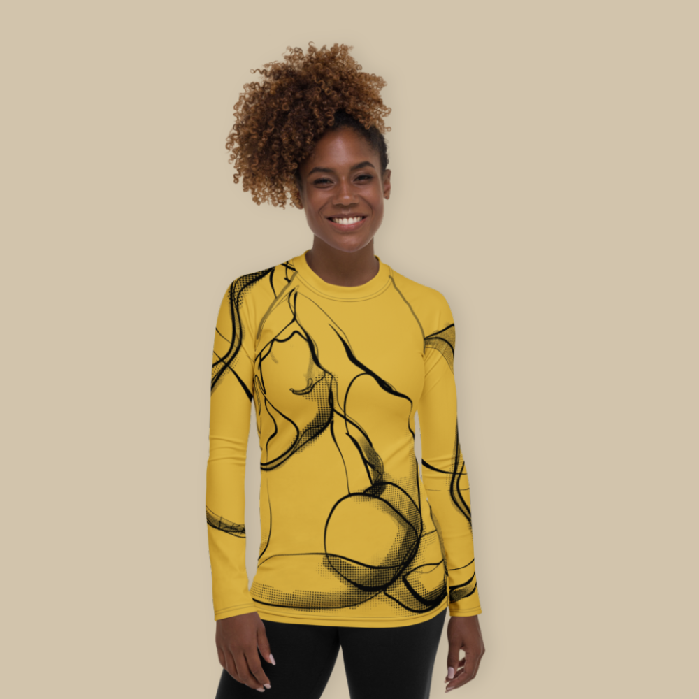 King Pigeon Yellow Rash Guard
