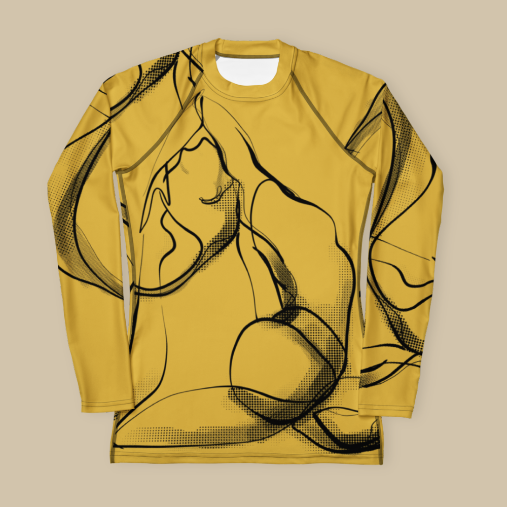 King Pigeon Yellow Rash Guard