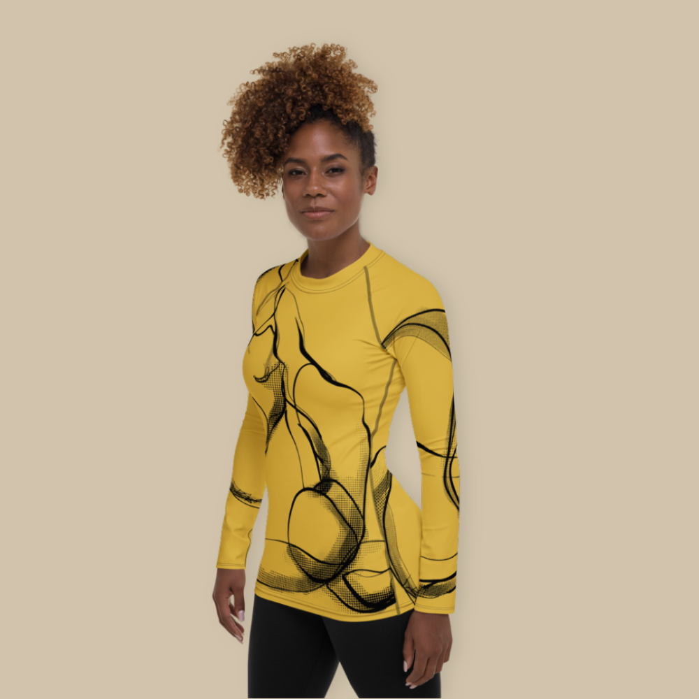 King Pigeon Yellow Rash Guard
