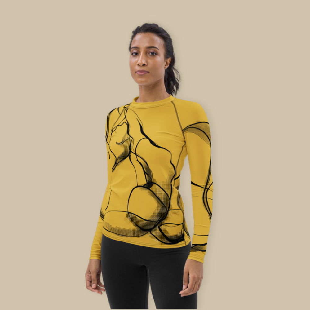 King Pigeon Yellow Rash Guard