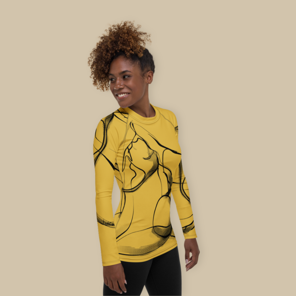 King Pigeon Yellow Rash Guard