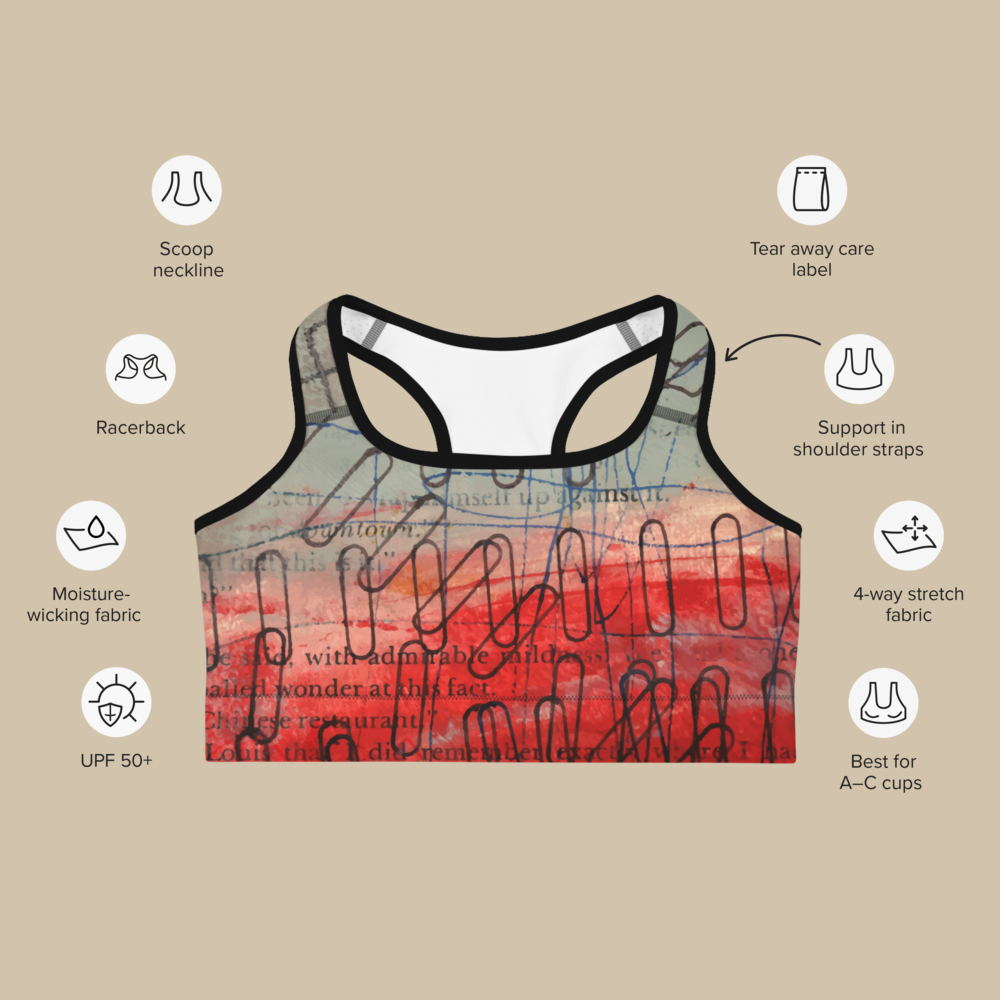 Paper Clips Sports Bra