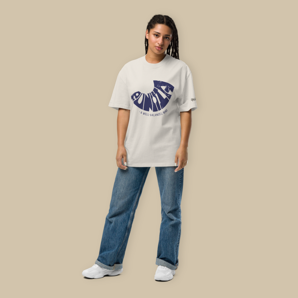 Eunoia Cream Blue Oversized T-shirt