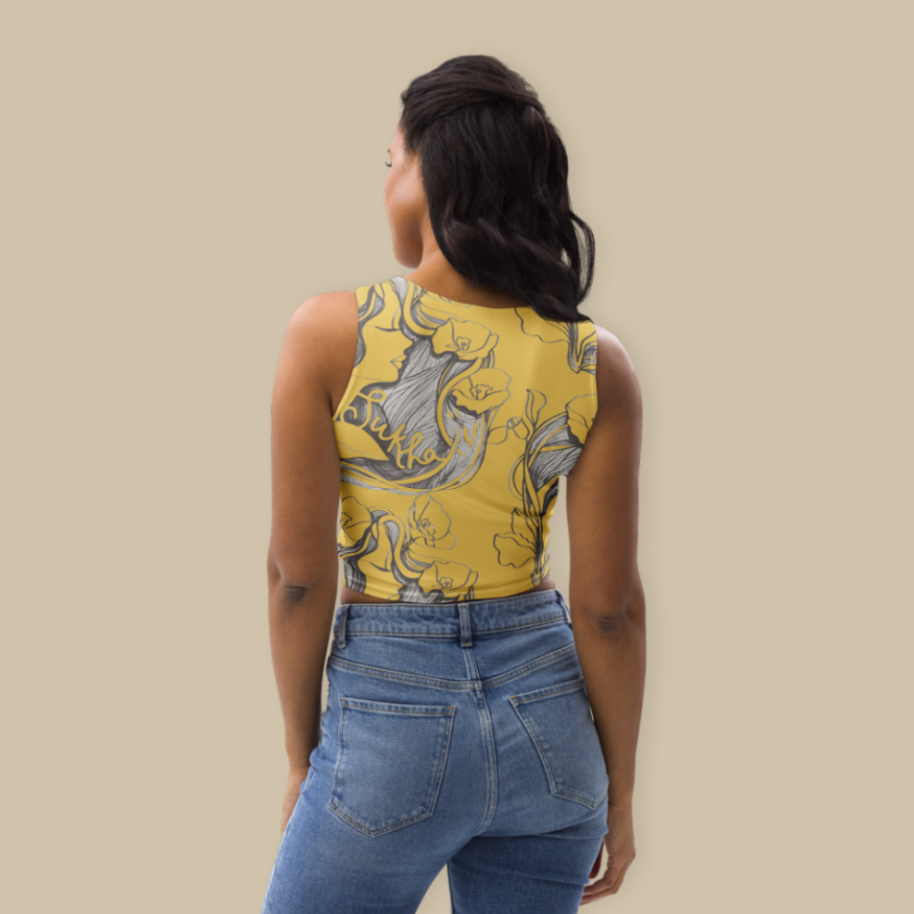 Sukha Yellow Crop Tank Top