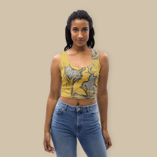Sukha Yellow Crop Tank Top