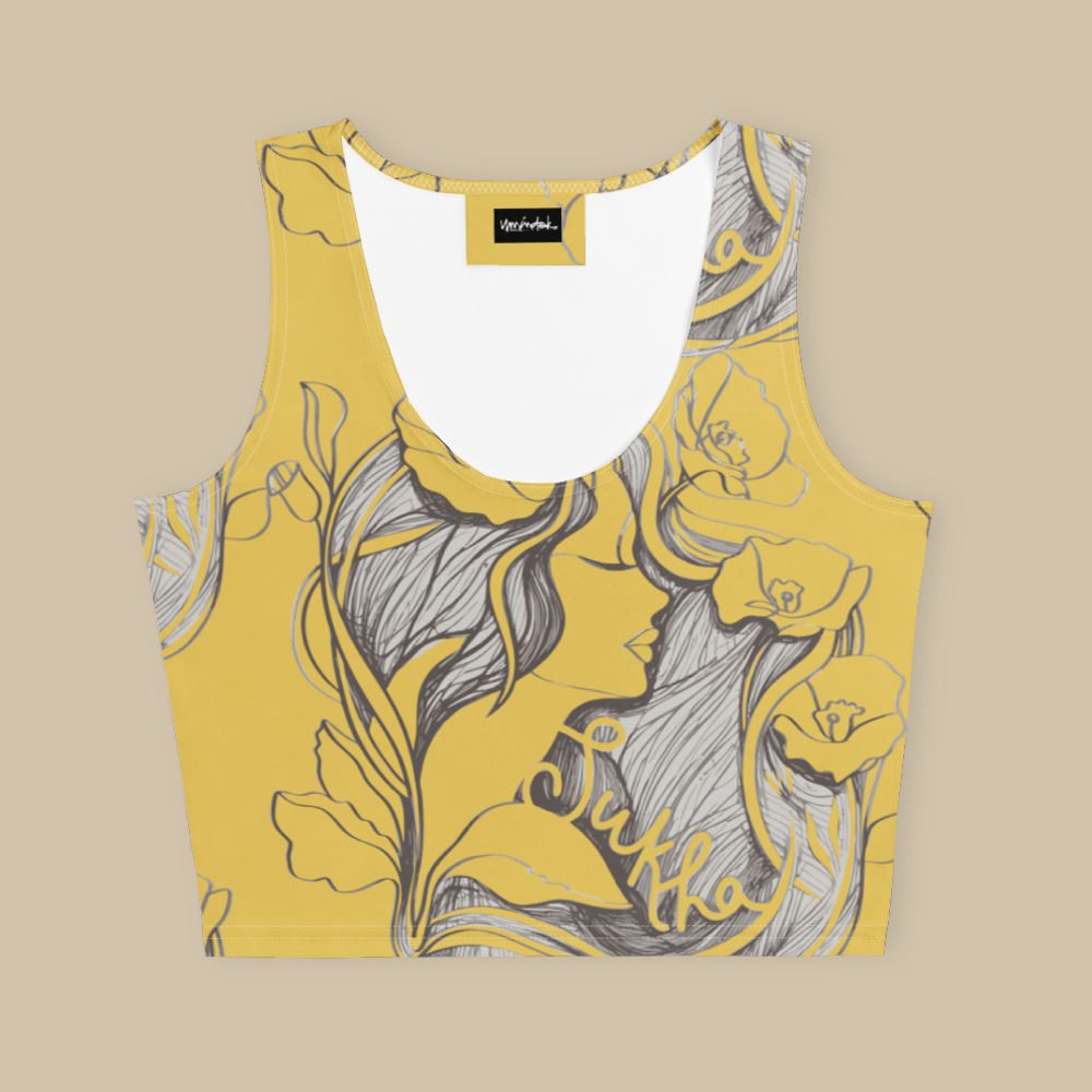 Sukha Yellow Crop Tank Top