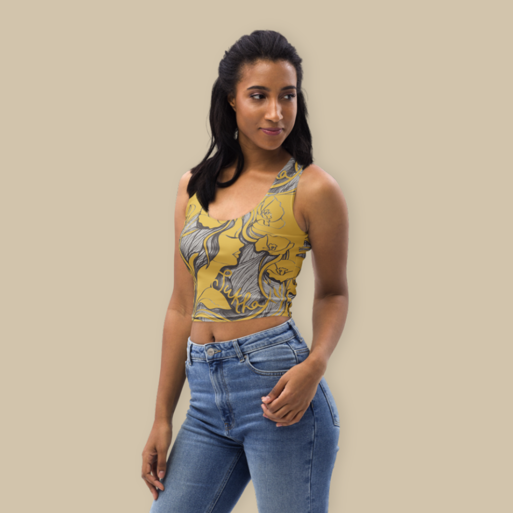 Sukha Yellow Crop Tank Top