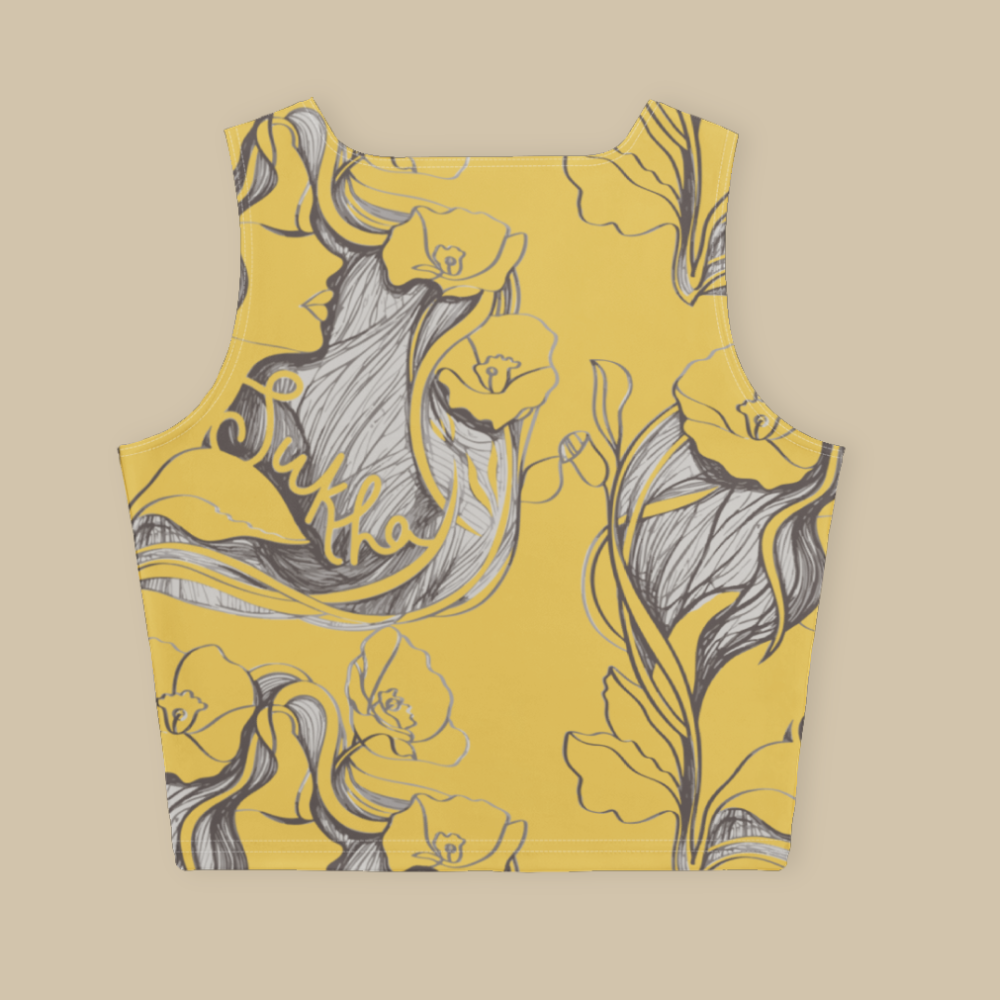 Sukha Yellow Crop Tank Top