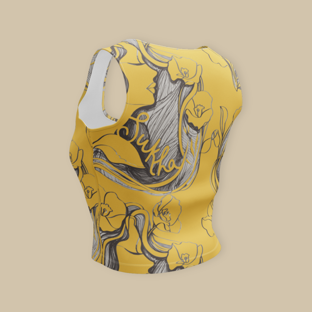 Sukha Yellow Crop Tank Top