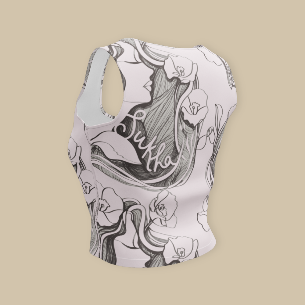 Sukha Pink Crop Tank Top