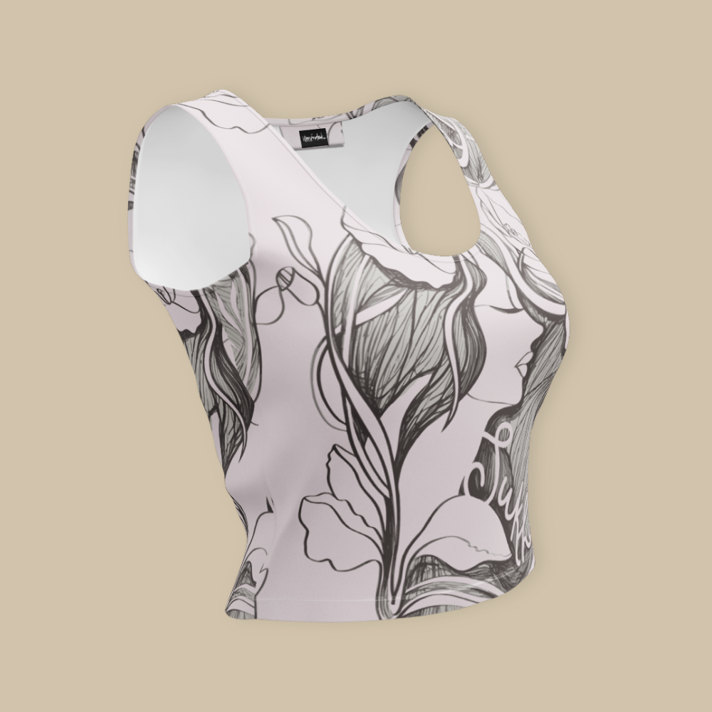 Sukha Pink Crop Tank Top