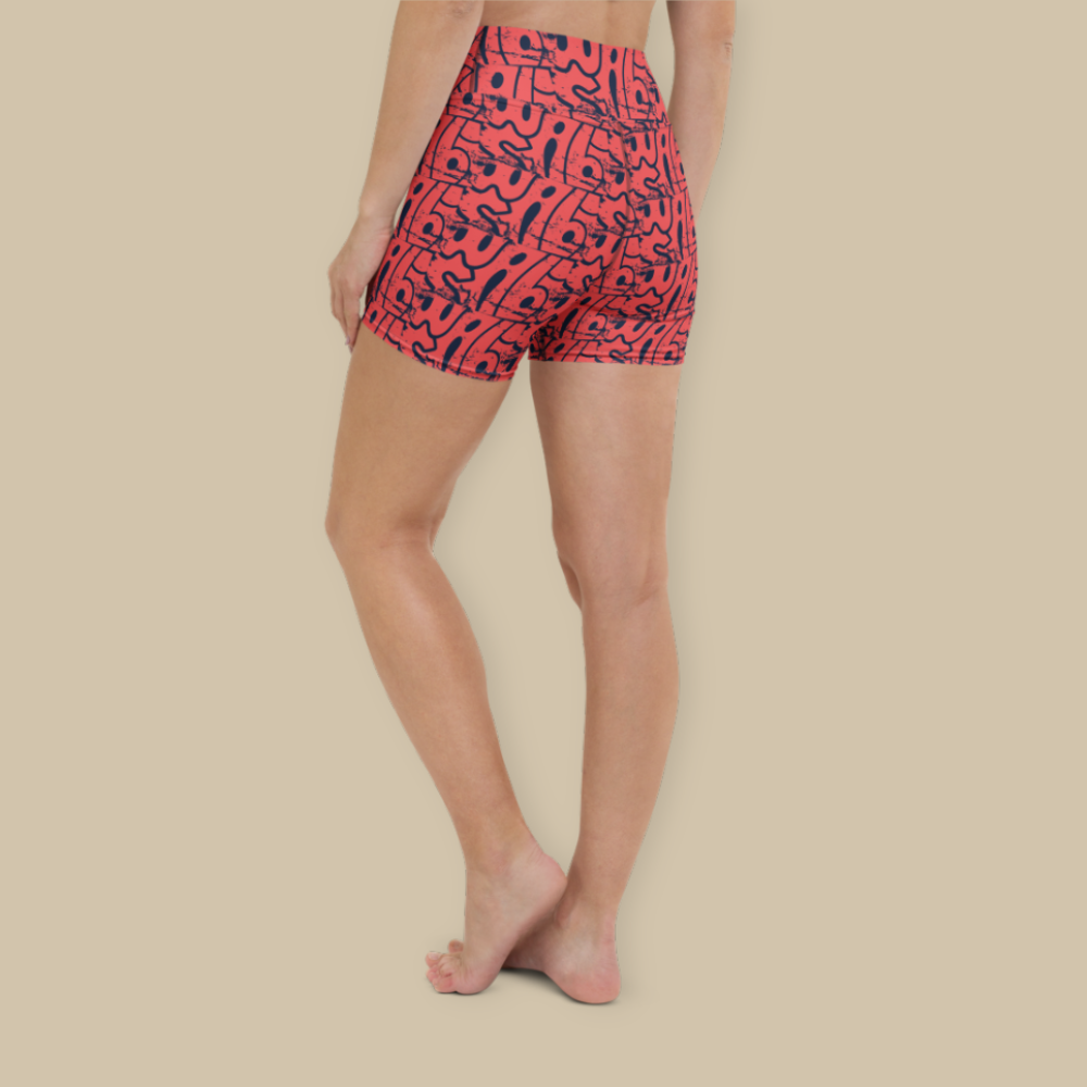 Wabi Sabi Coral Yoga Shorts