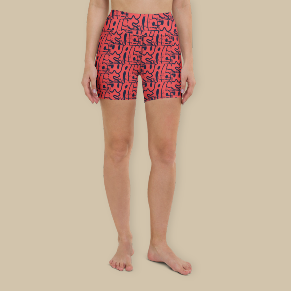Wabi Sabi Coral Yoga Shorts