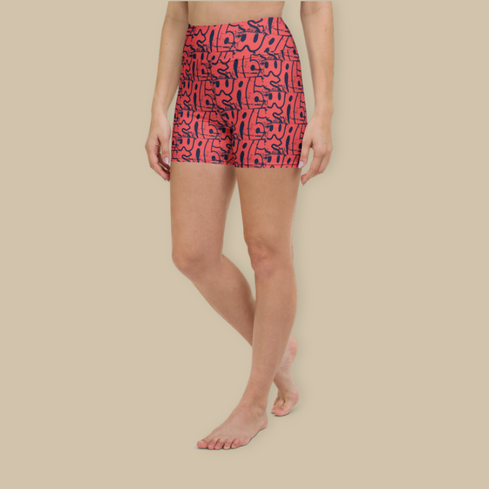 Wabi Sabi Coral Yoga Shorts