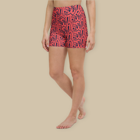 Wabi Sabi Coral Yoga Shorts