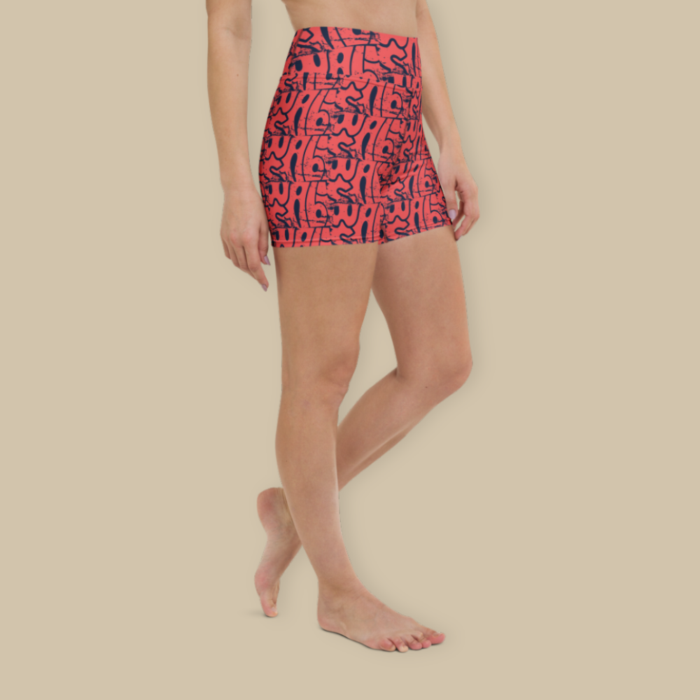 Wabi Sabi Coral Yoga Shorts
