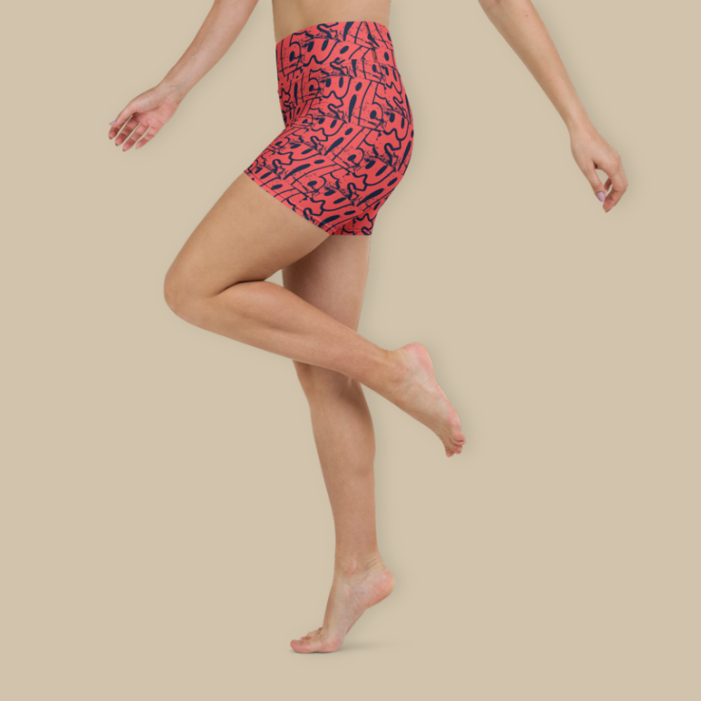 Wabi Sabi Coral Yoga Shorts