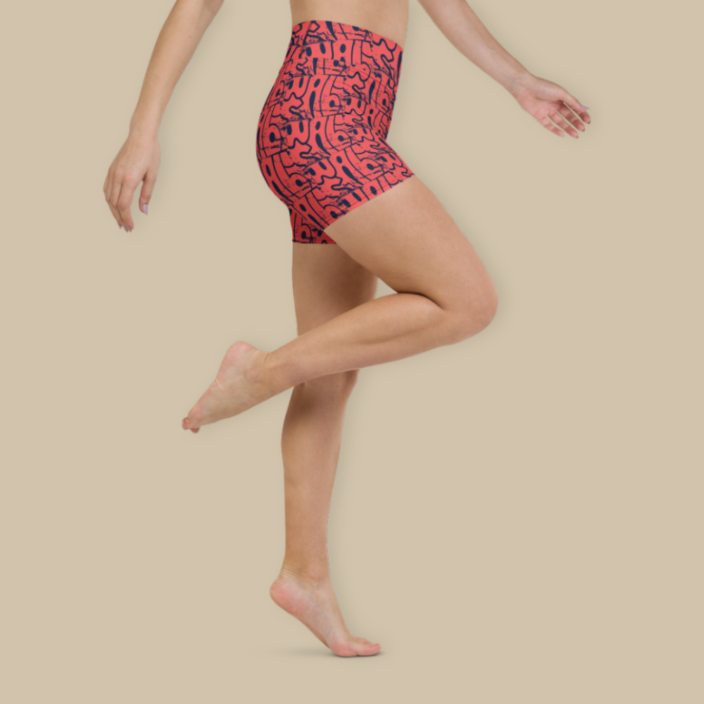 Wabi Sabi Coral Yoga Shorts